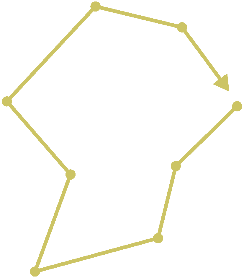 Gold Running Route Icon